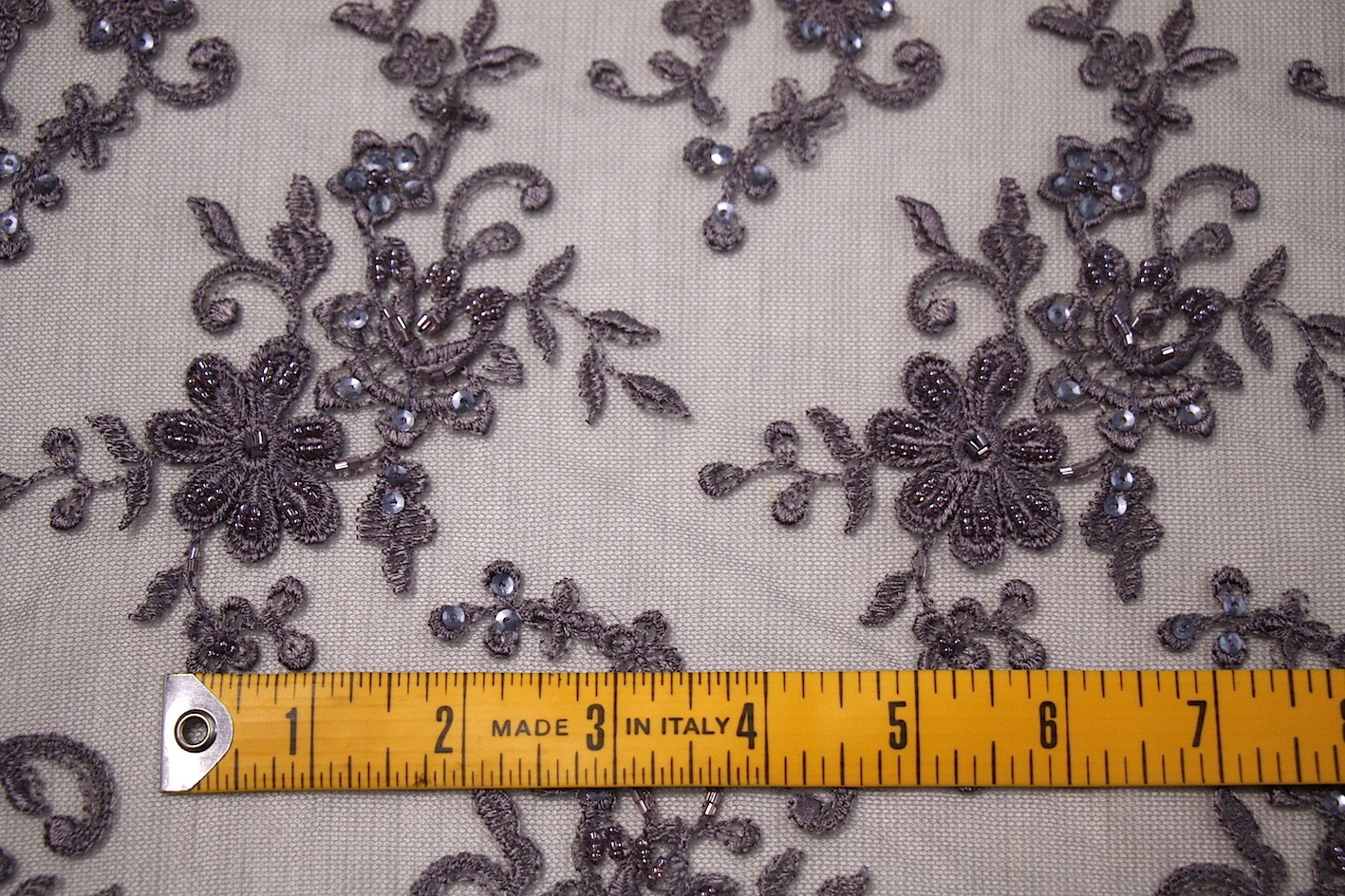 Nicola Embroidered Tulle - Storm - Image 3
