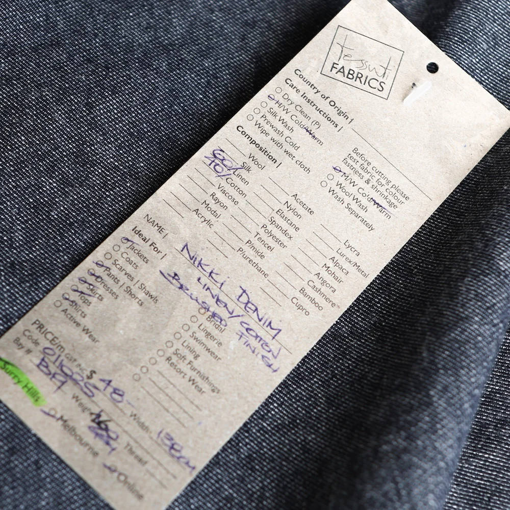 Nikki Denim - Linen/Cotton Brushed Finish - Image 3