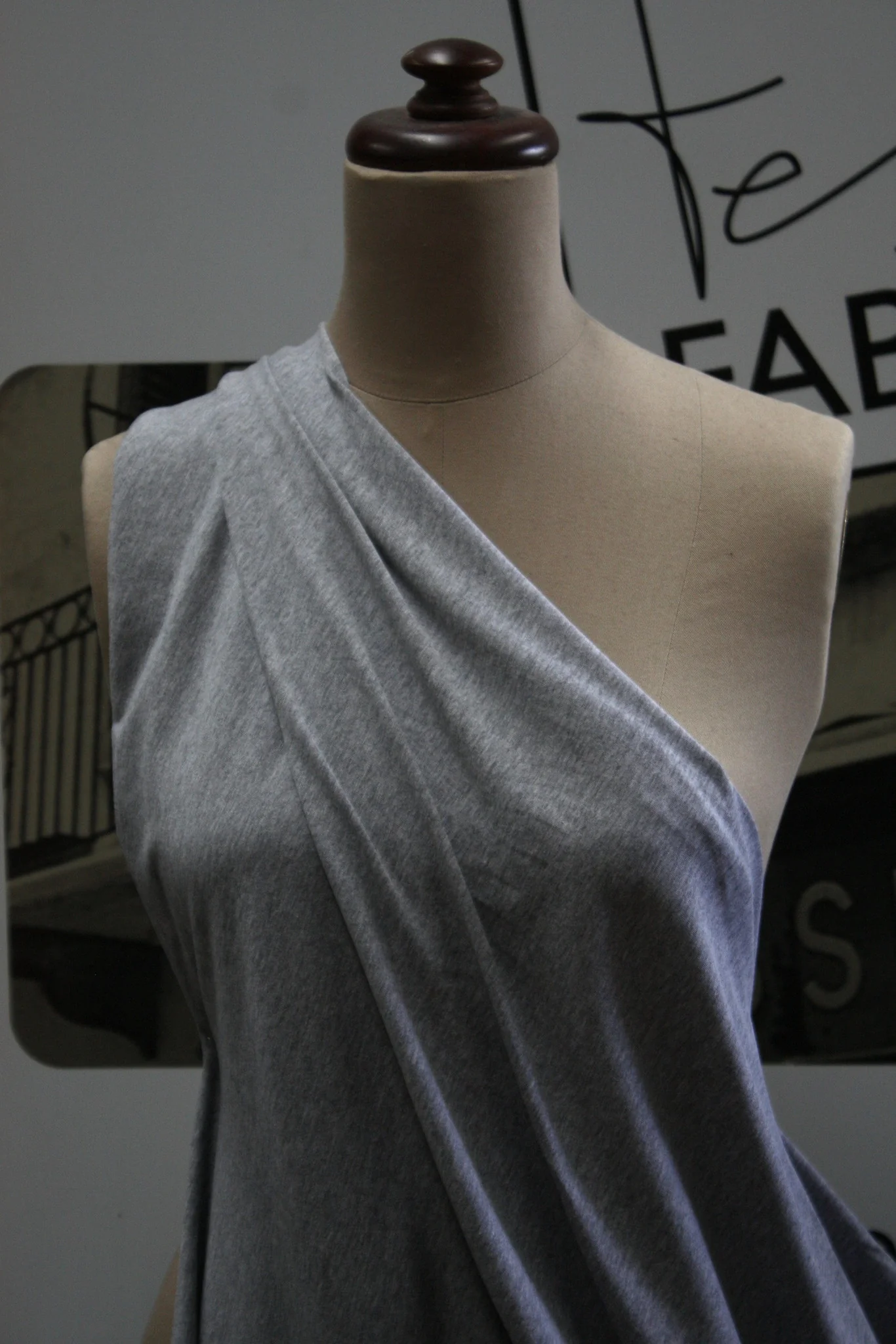 Nina Grey/White - Cotton Knit - Image 3
