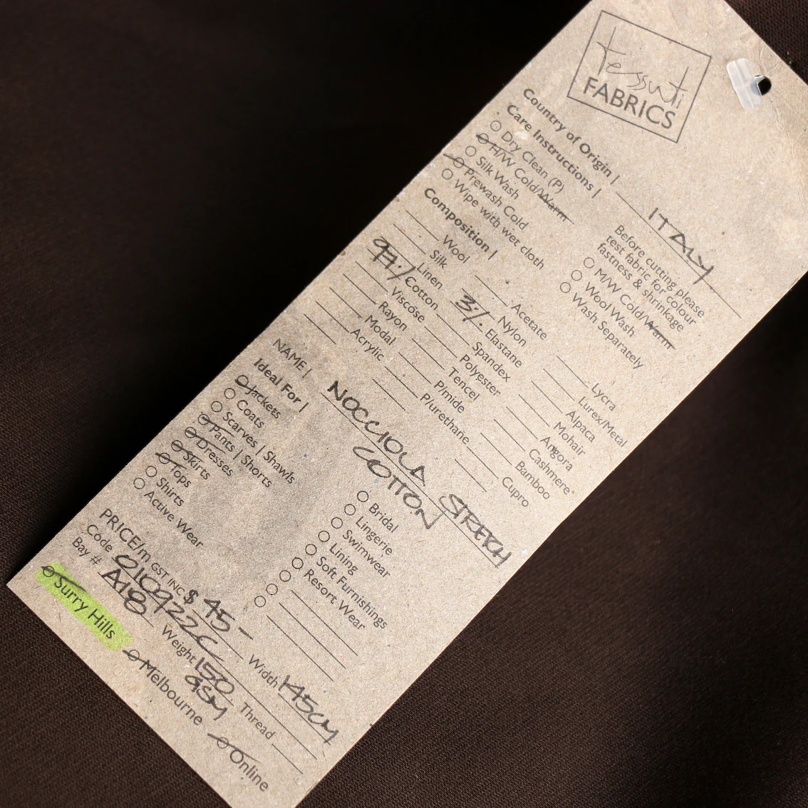 Nocciola Stretch Cotton - Image 3