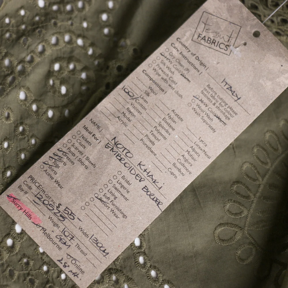 Noto Khaki Embroidered Border - Image 5