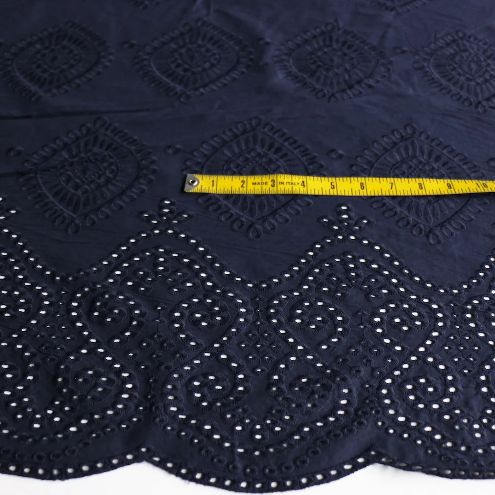 Noto Navy Embroidered Border - Image 3