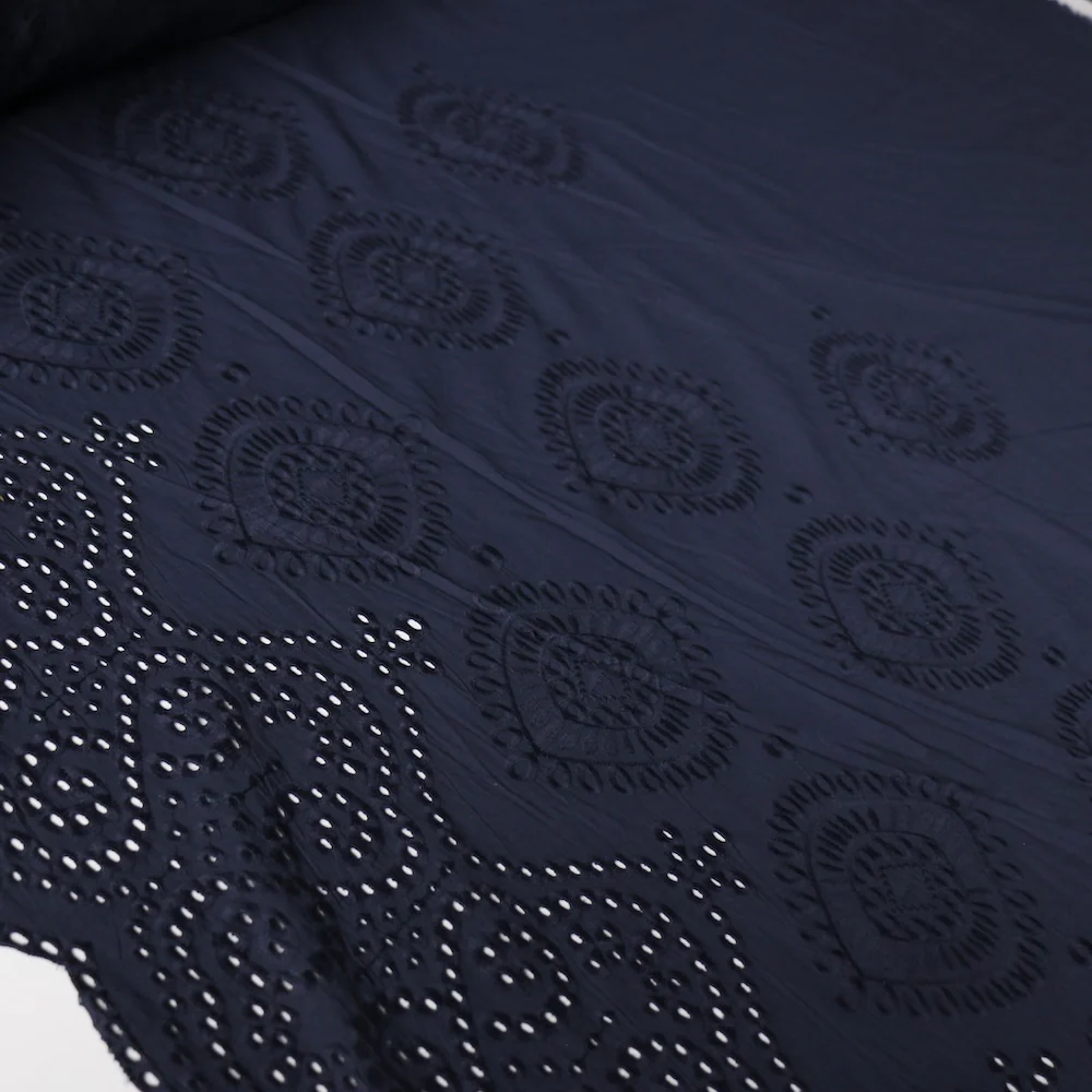 Noto Navy Embroidered Border - Image 4
