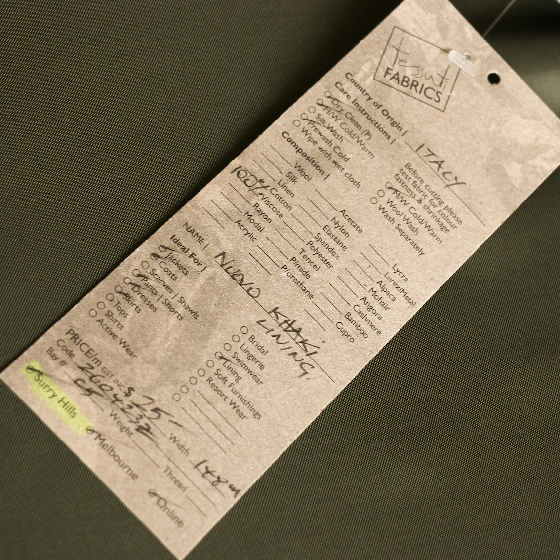Nuovo Khaki Lining - Image 3