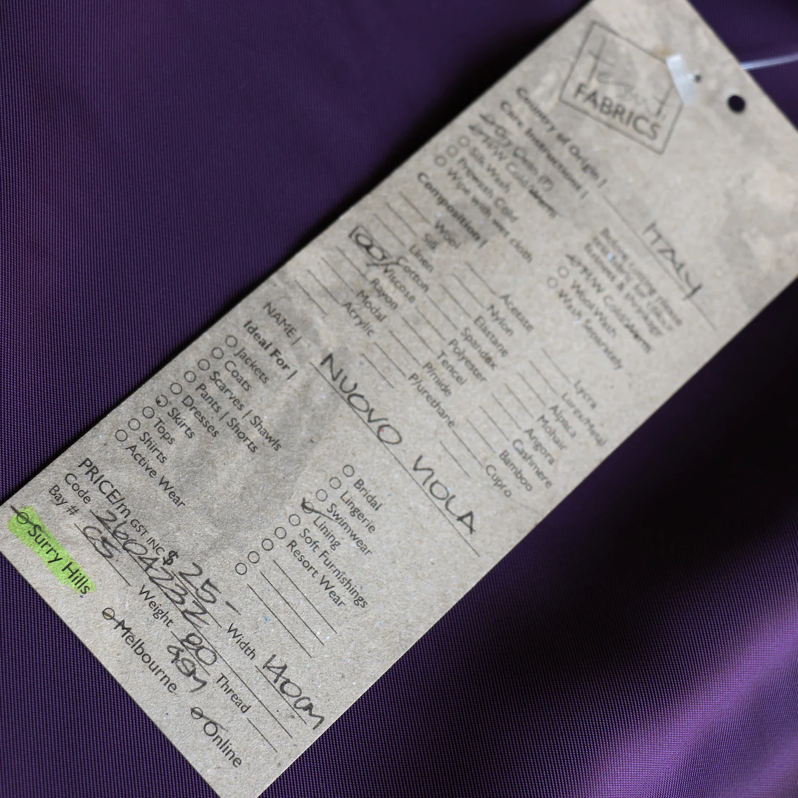 Nuovo Viola Lining - Image 3