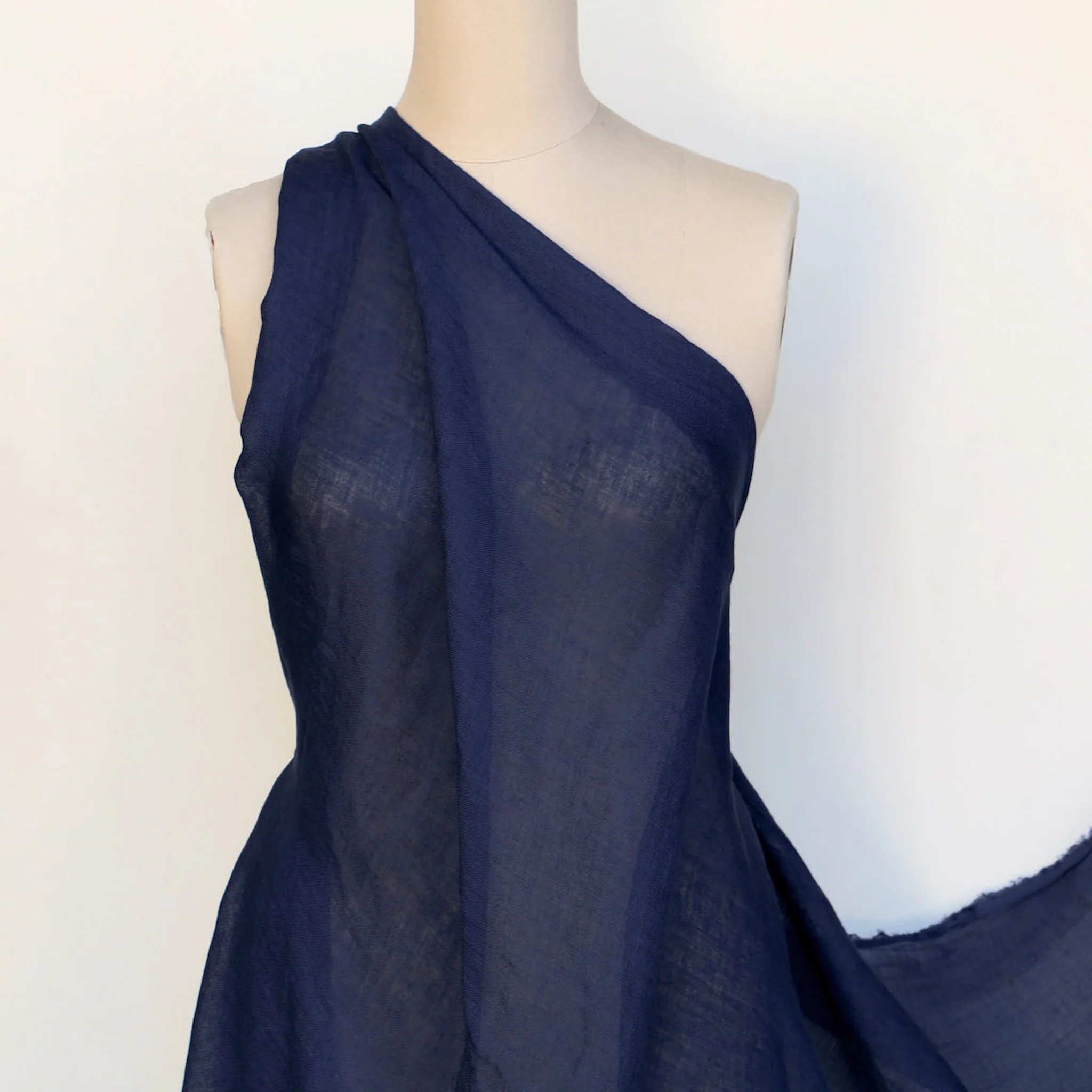 Ocean Blue Linen Gauze - Image 4