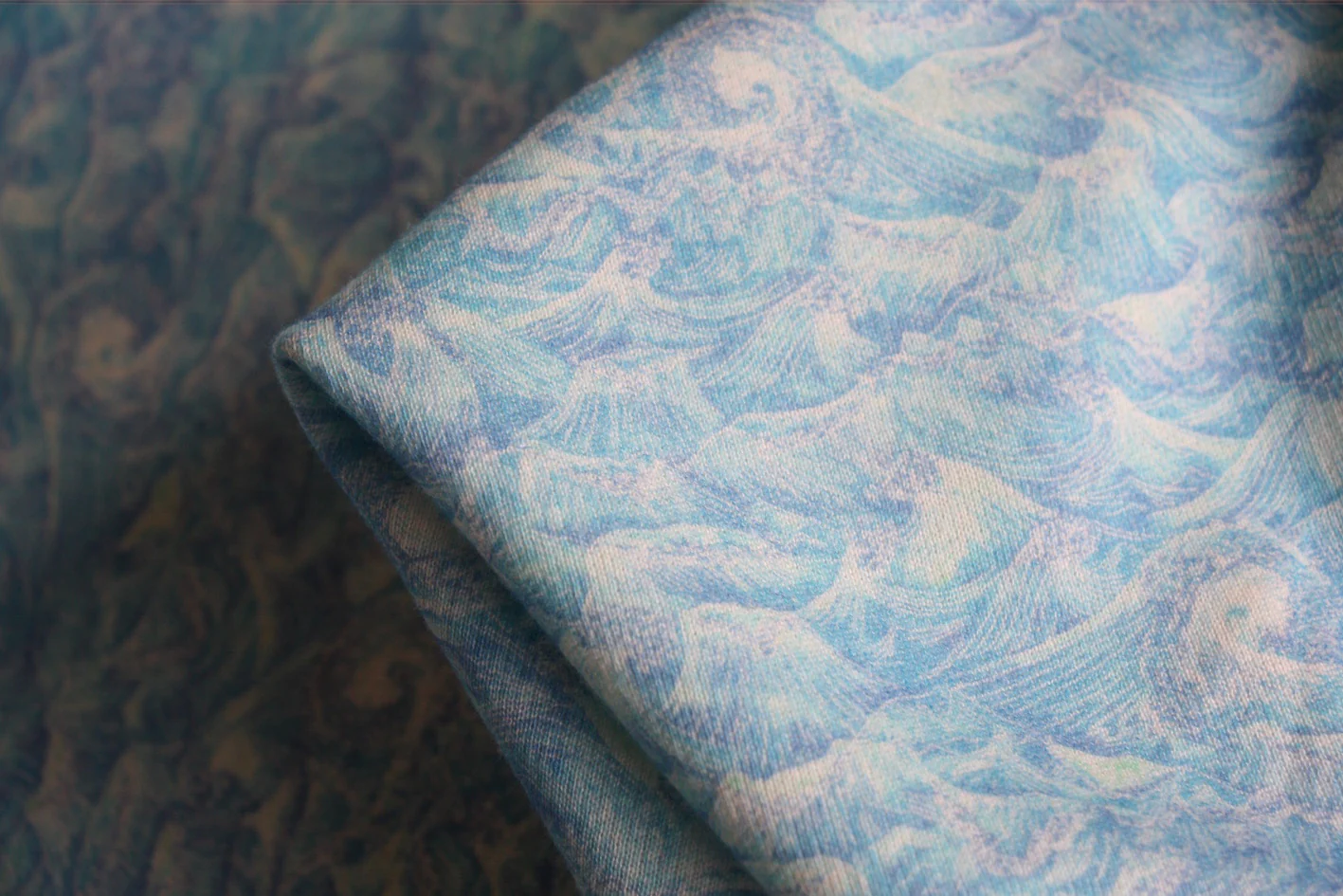 Ocean Sky - Murray Loopback Fleece - Liberty Fabrics