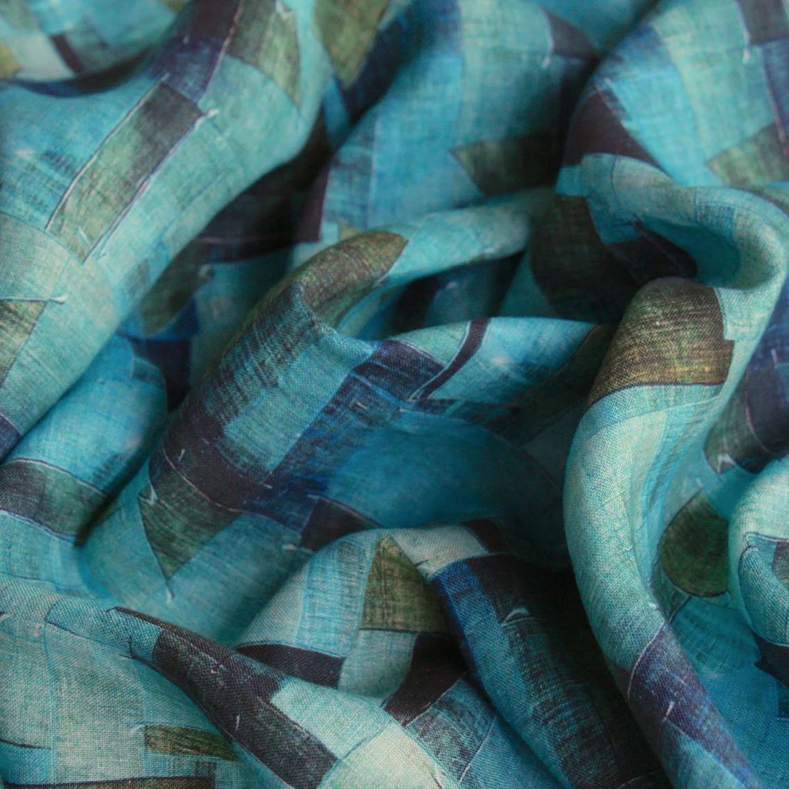 Ocean Ways Washed Printed Linen - Image 2