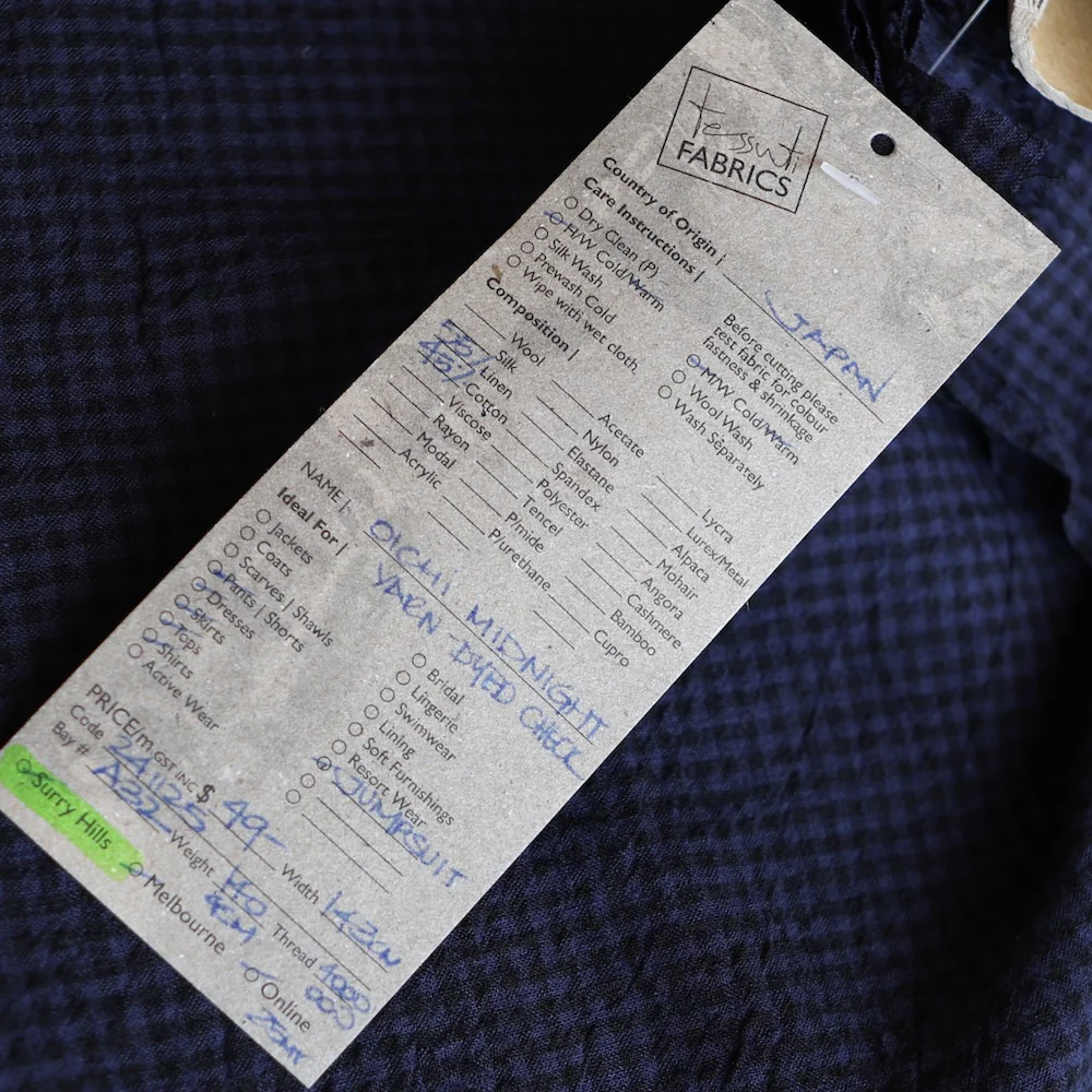 Oichi Midnight Linen/Cotton - Image 3