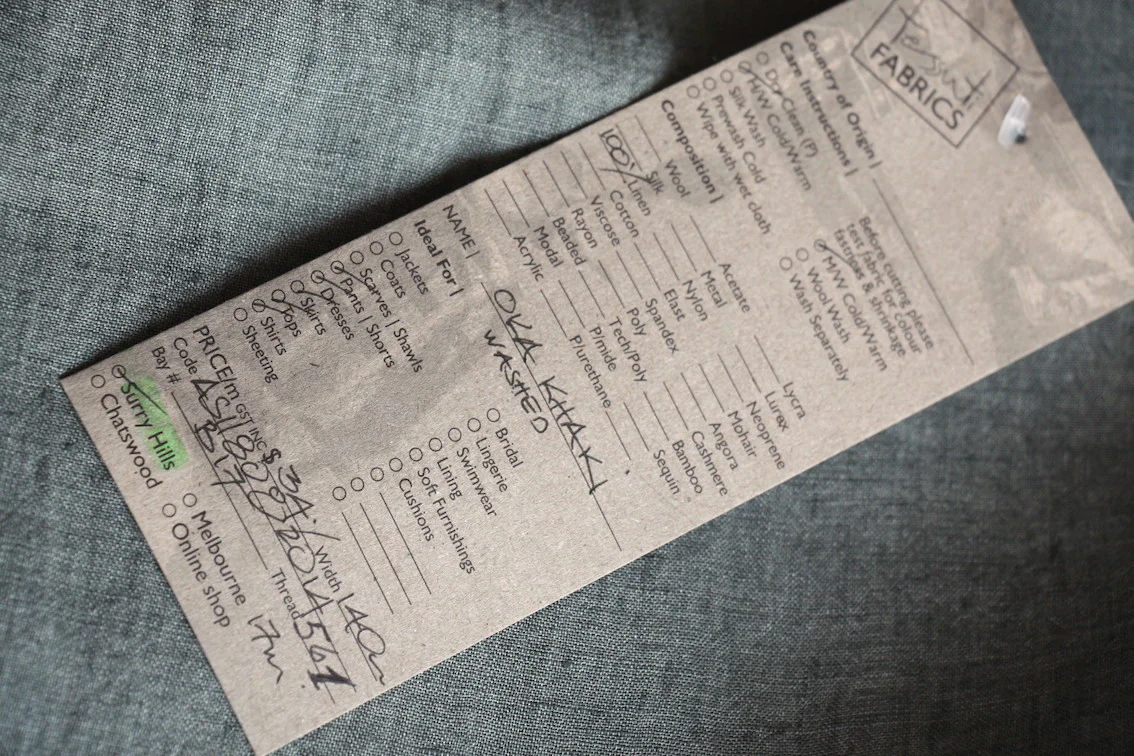 Oka Khaki Washed Linen - Image 2