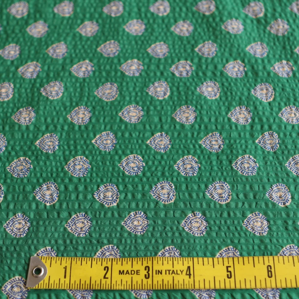 Oki Motif Emerald Seersucker - Image 3
