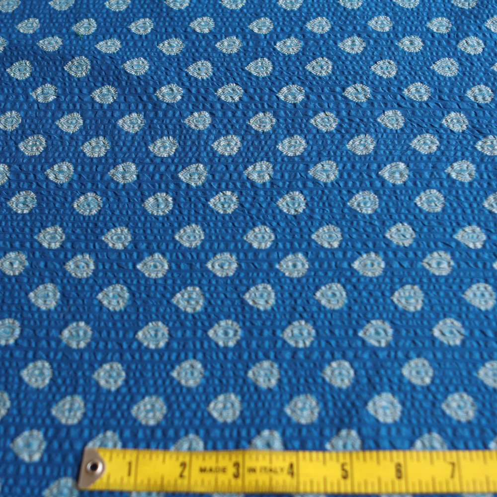 Oki Motif Reef Blue Seersucker - Image 3
