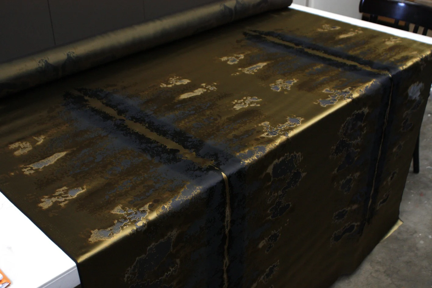 Olive Army Burnout - Panel Fabric - Image 3