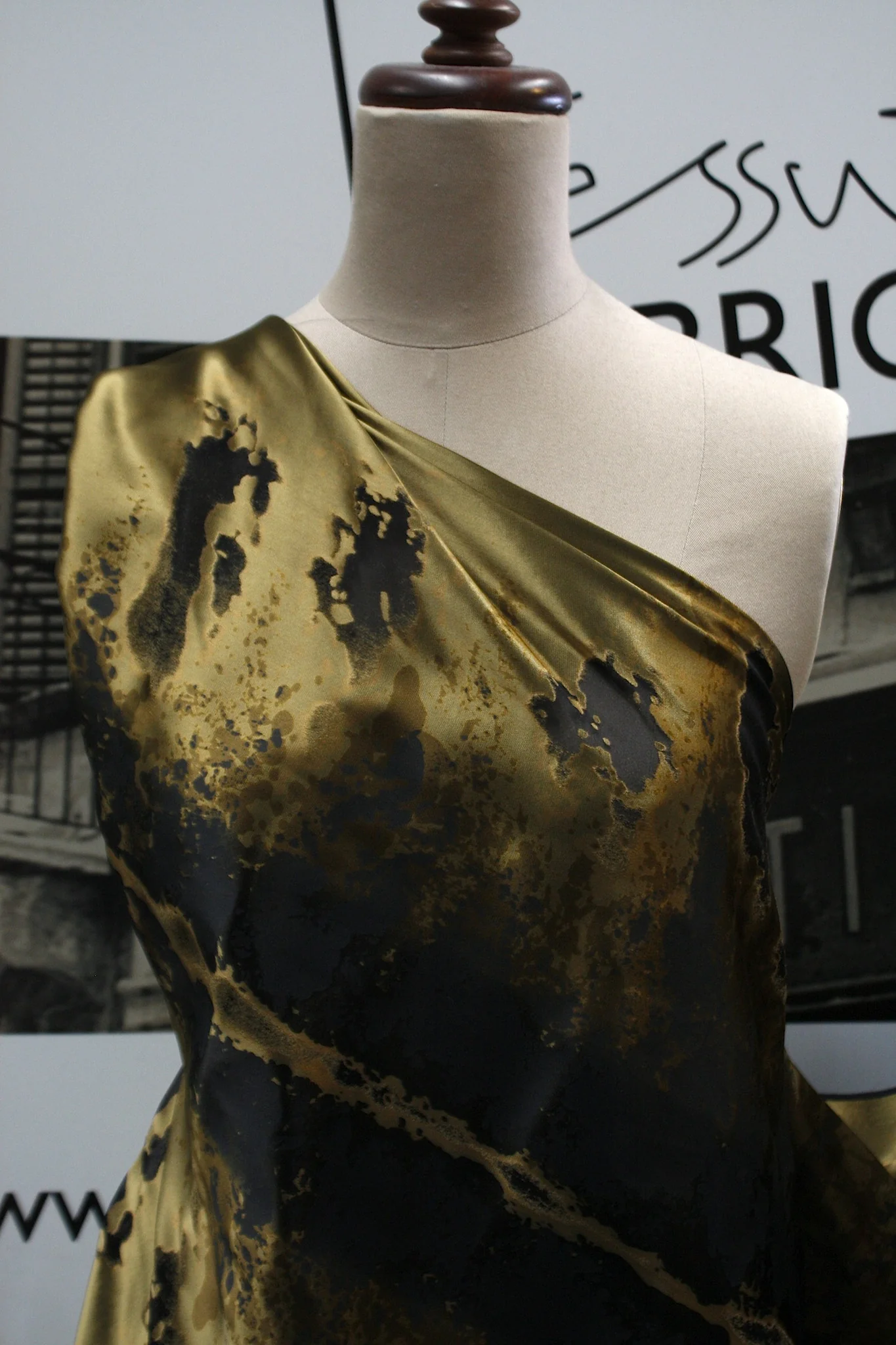 Olive Army Burnout - Panel Fabric - Image 5