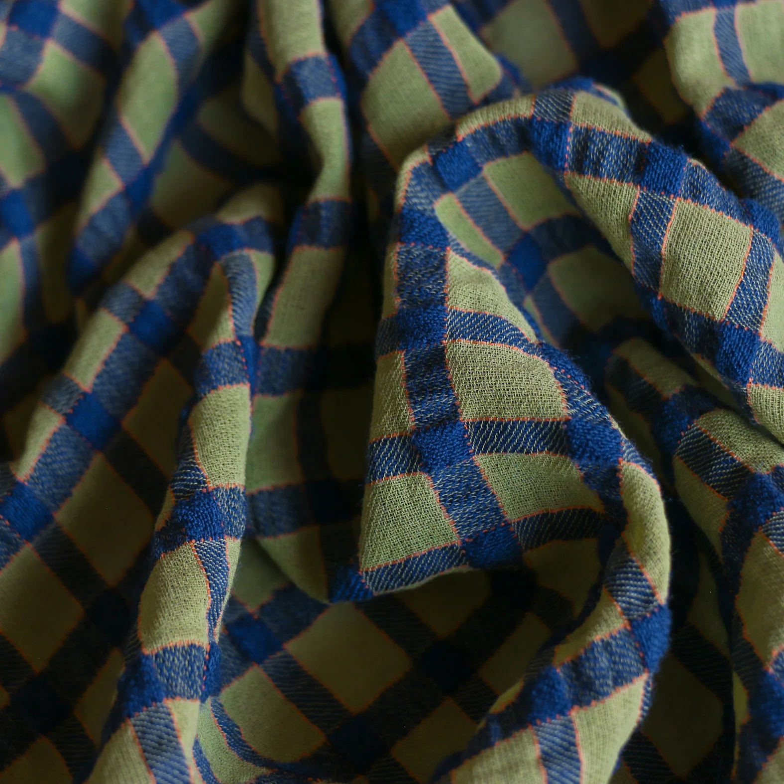 Olive Grid Navy - Image 2