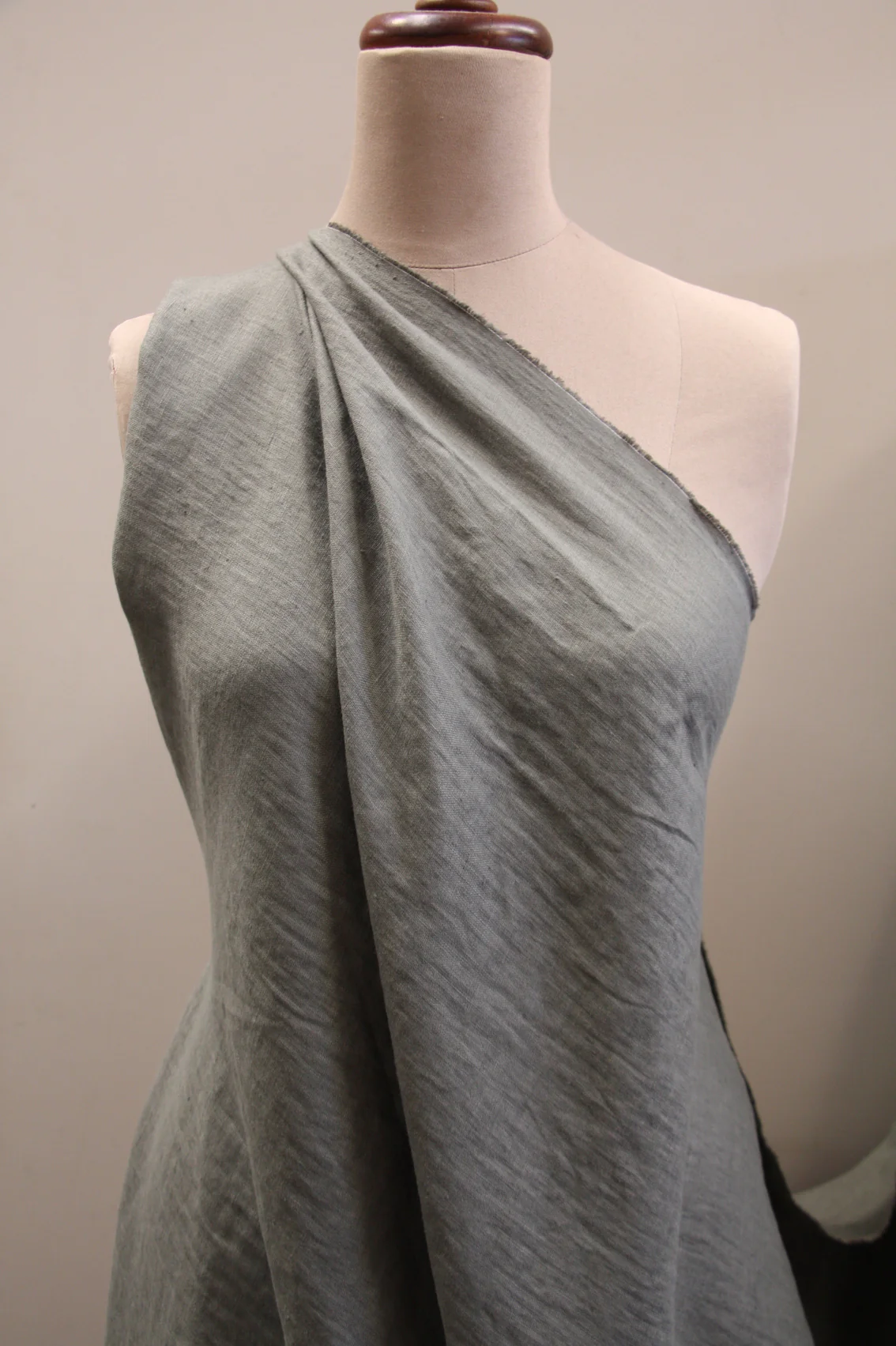 EU Olive Leaf Washed Linen - Image 3