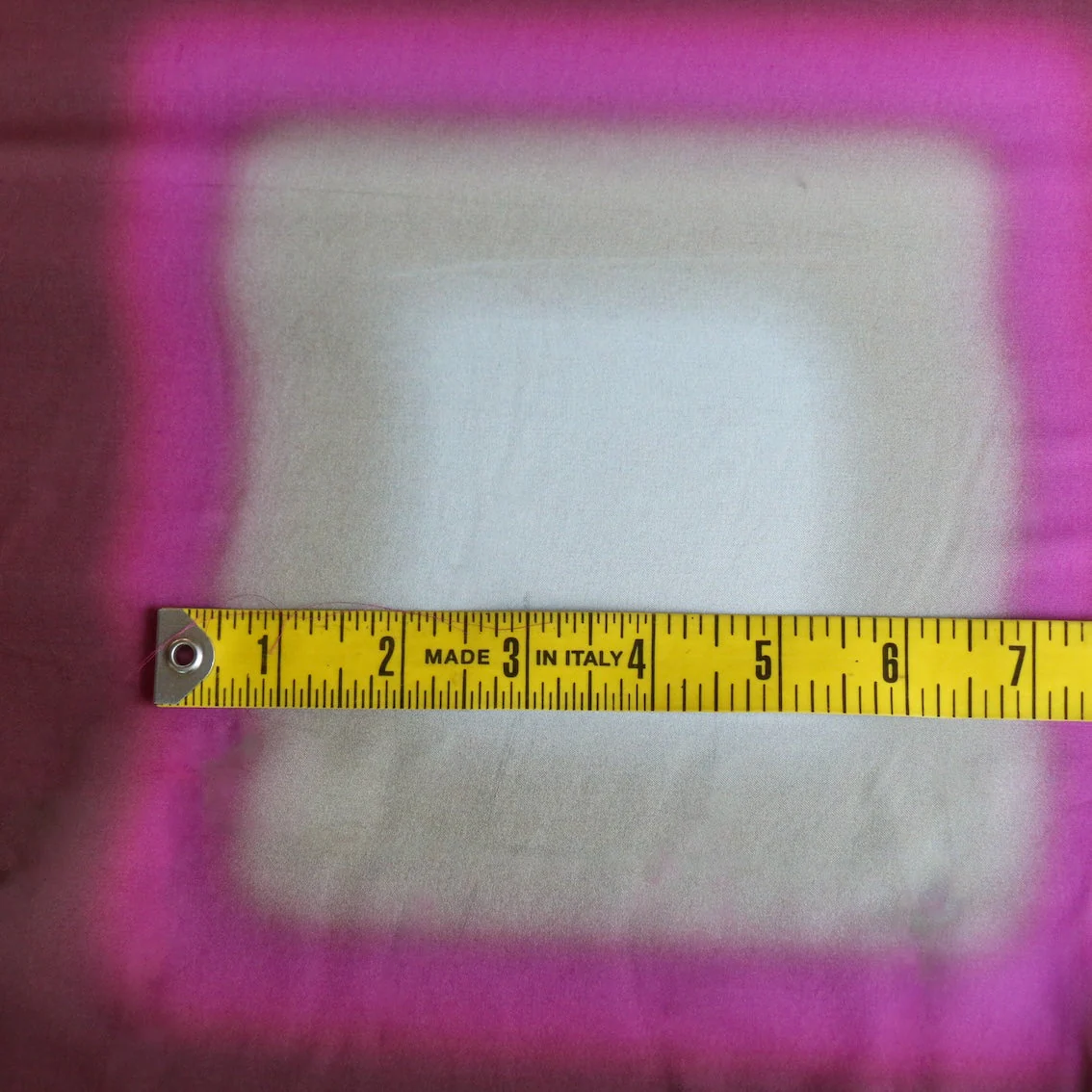 Ombre Check Fuchsia Silk Georgette - Image 3
