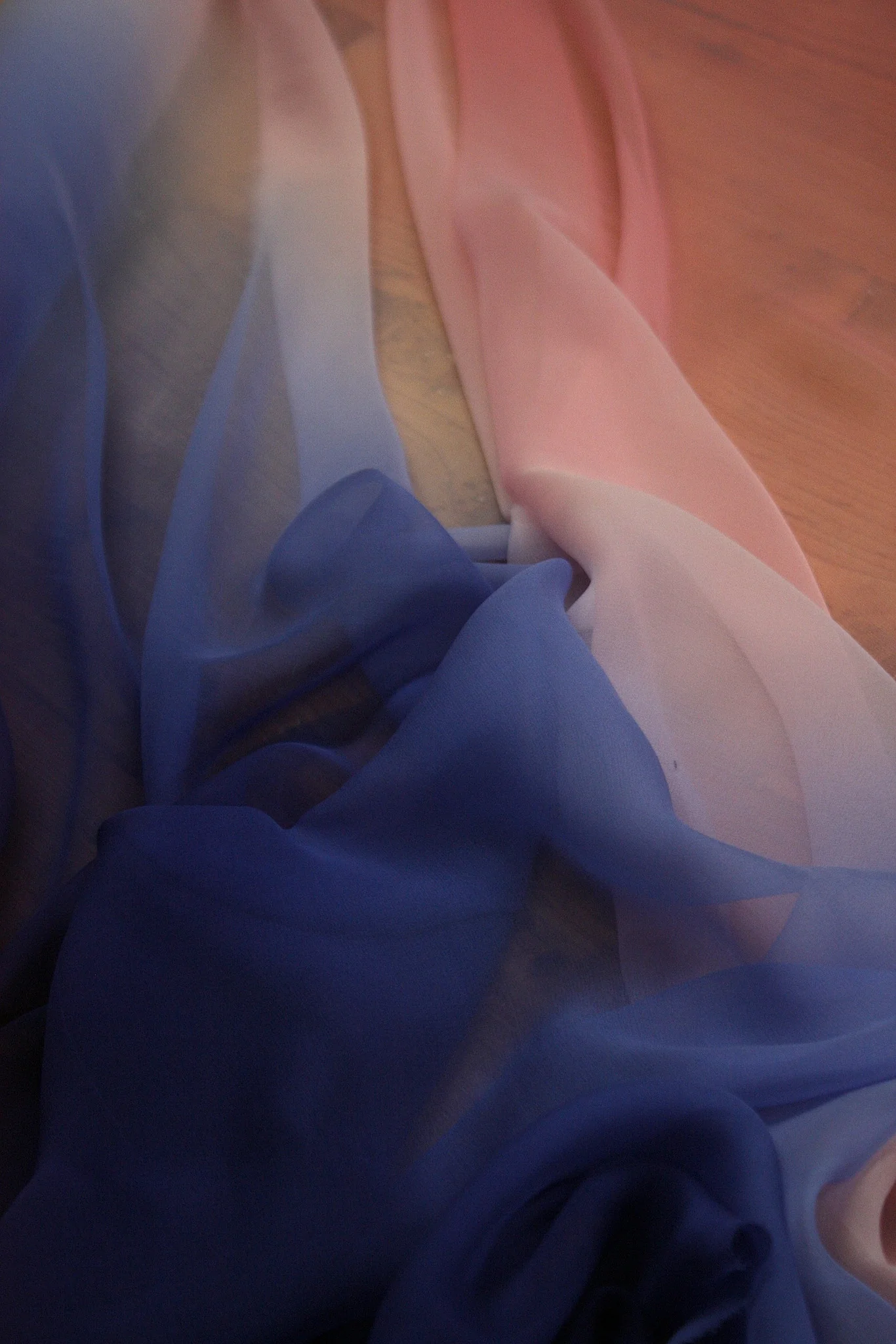 Ombre Pink/Blue Georgette - Image 2