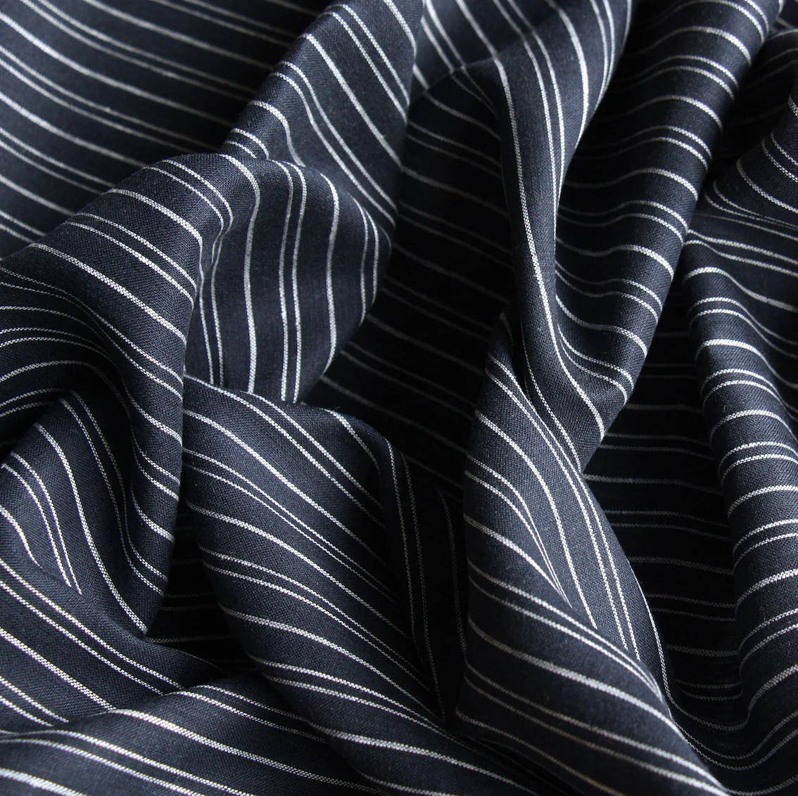 One Two Navy Bio Wash Linen - Image 2
