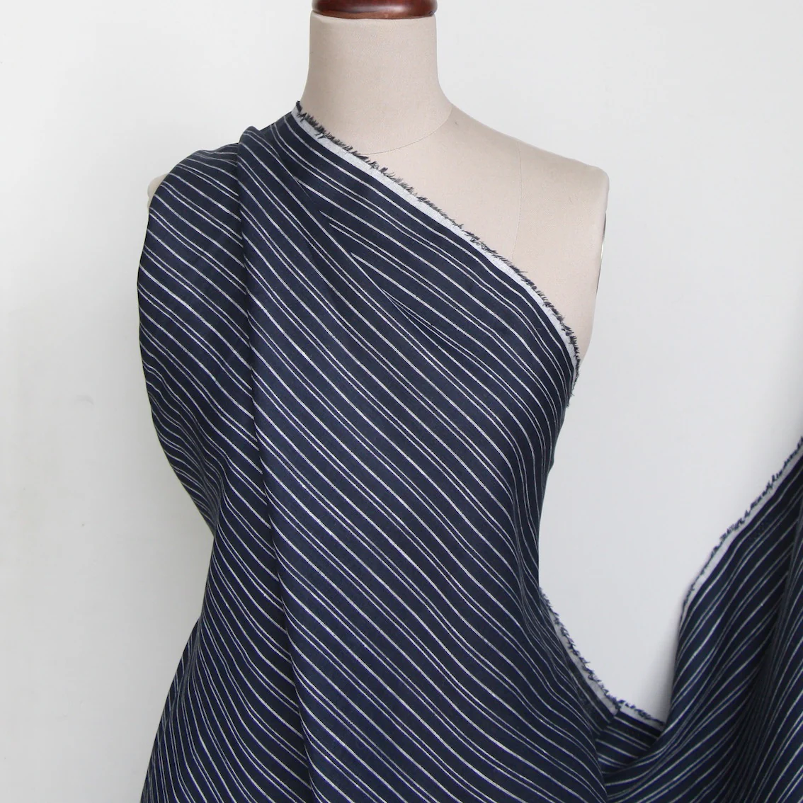 One Two Navy Bio Wash Linen - Image 5