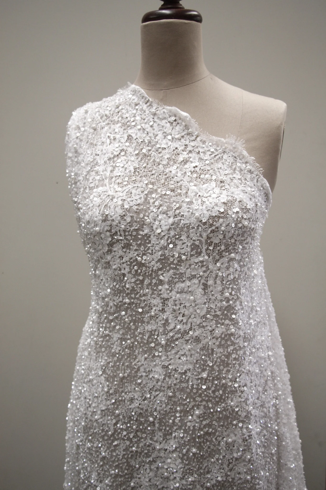 Opaque Beaded White Lace - Image 4