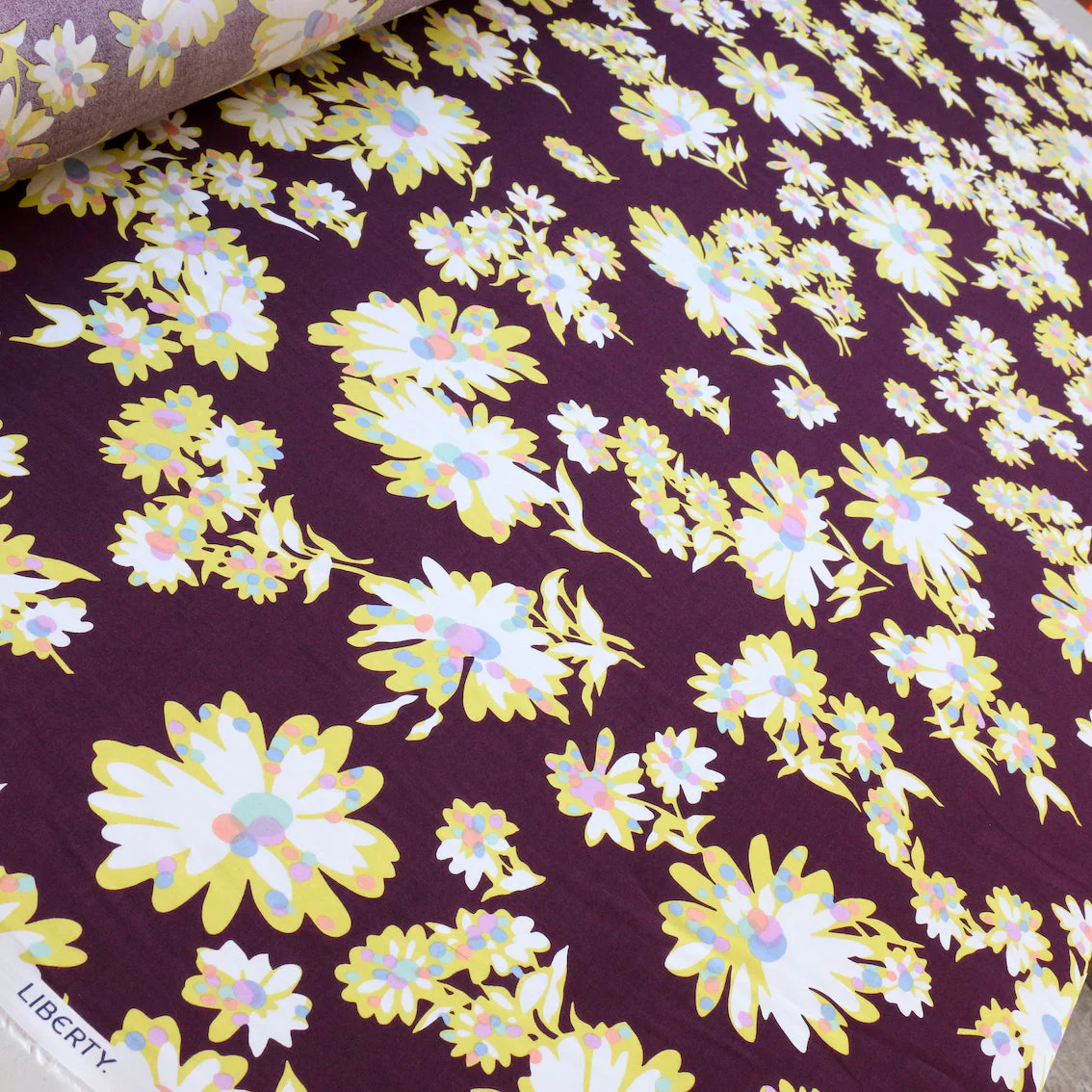 Optic Floral Plum - Liberty Tana Lawn™ - Image 4