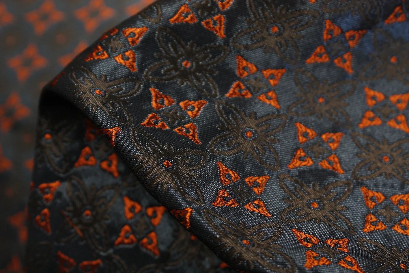 Orange Jacquard Stars