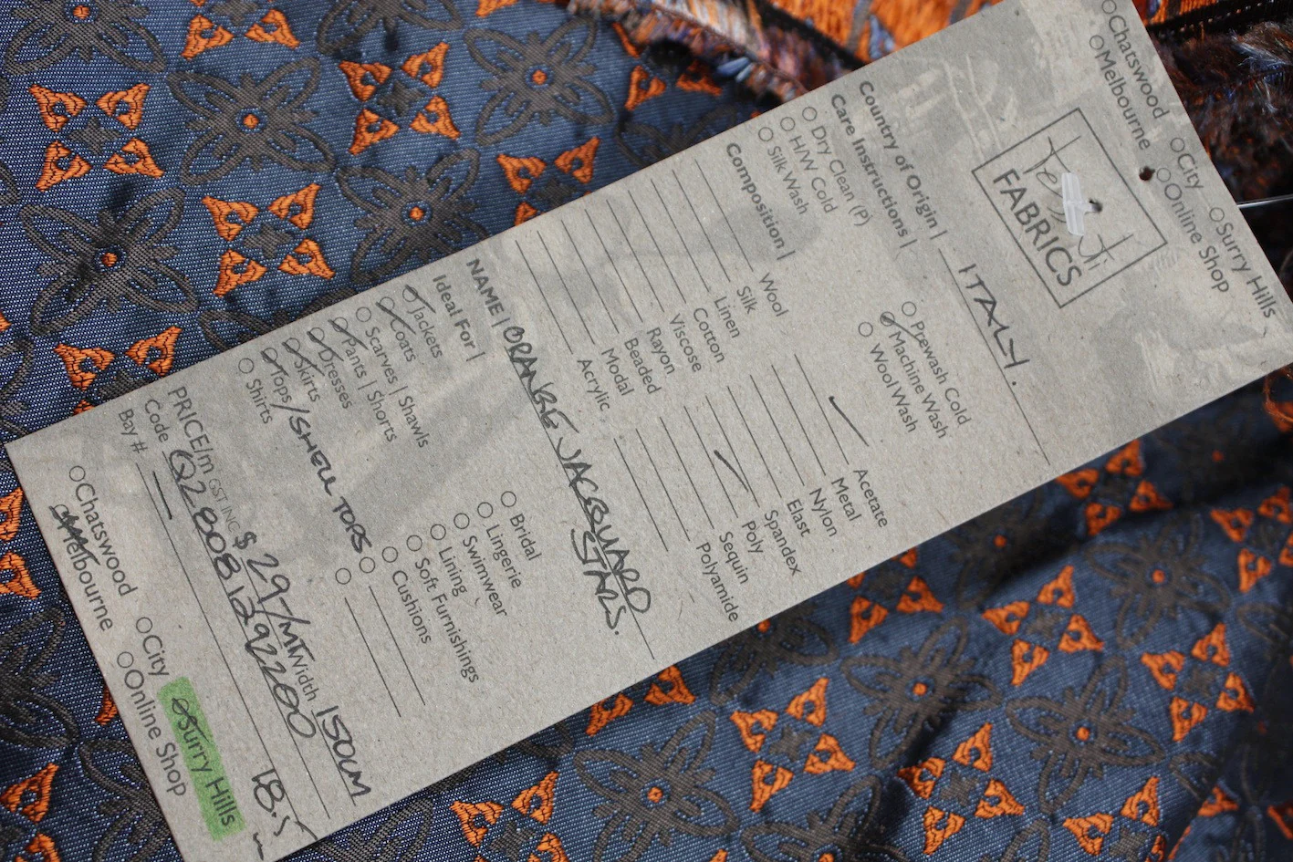 Orange Jacquard Stars - Image 5