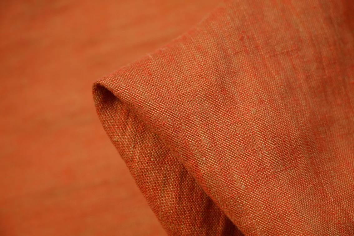 Orange Terra Yarn Dyed Linen