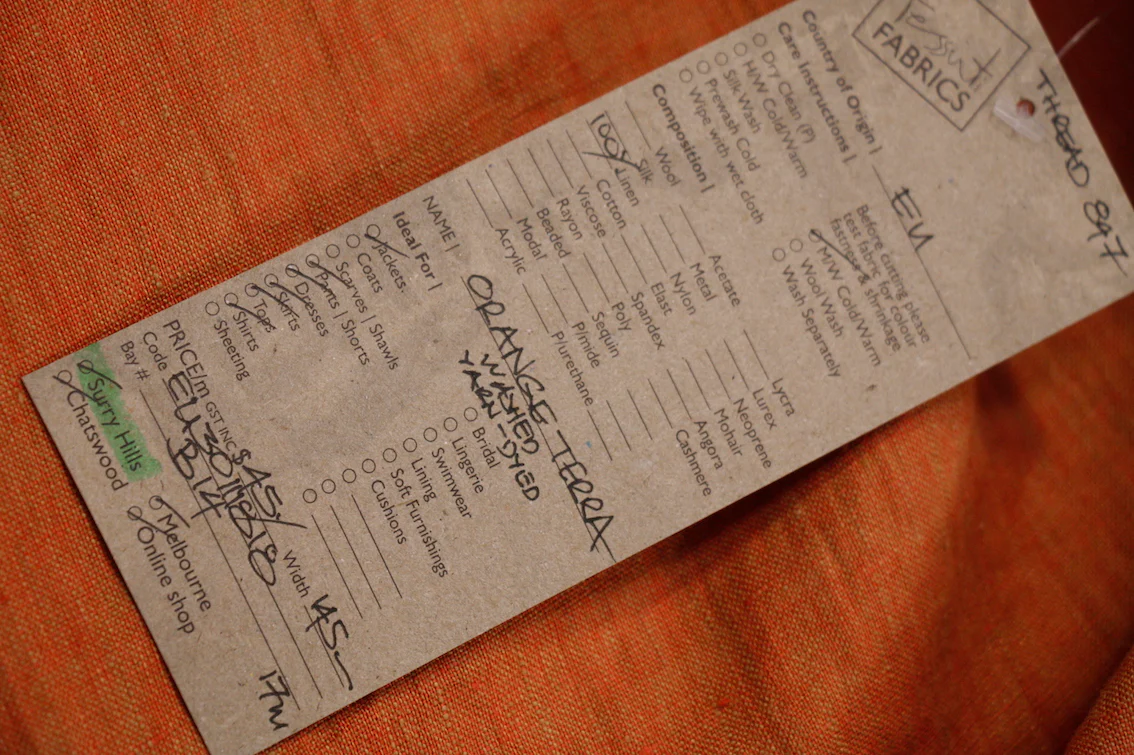 Orange Terra Yarn Dyed Linen - Image 3