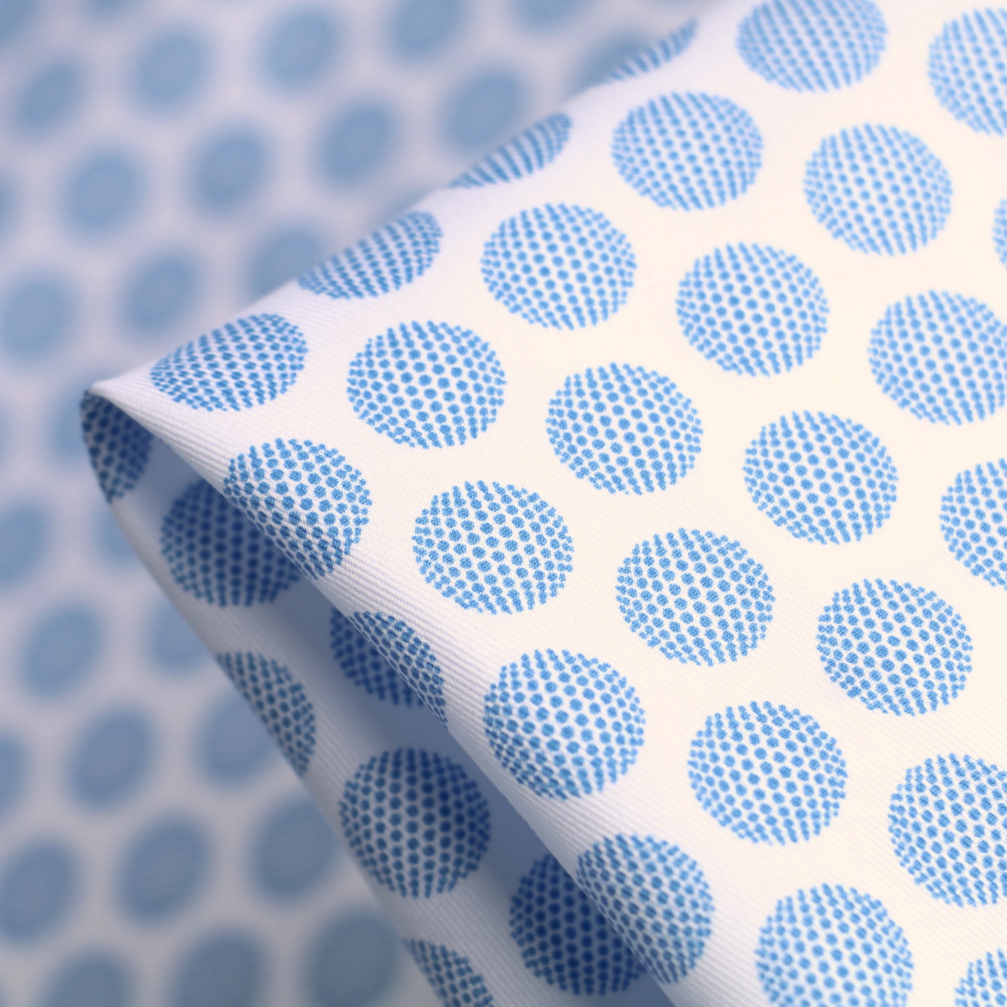 Orb Blue Cotton Shirting