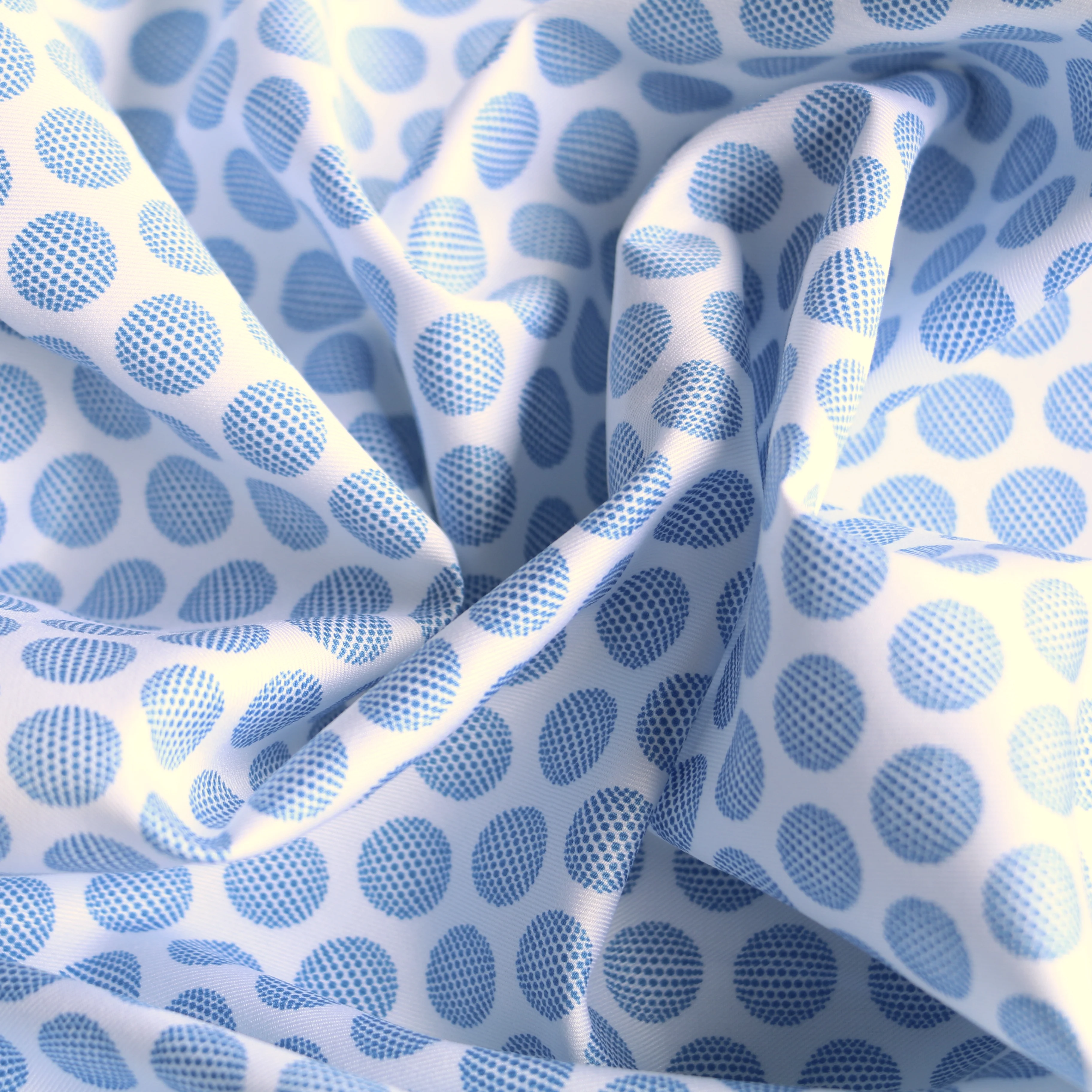 Orb Blue Cotton Shirting - Image 2