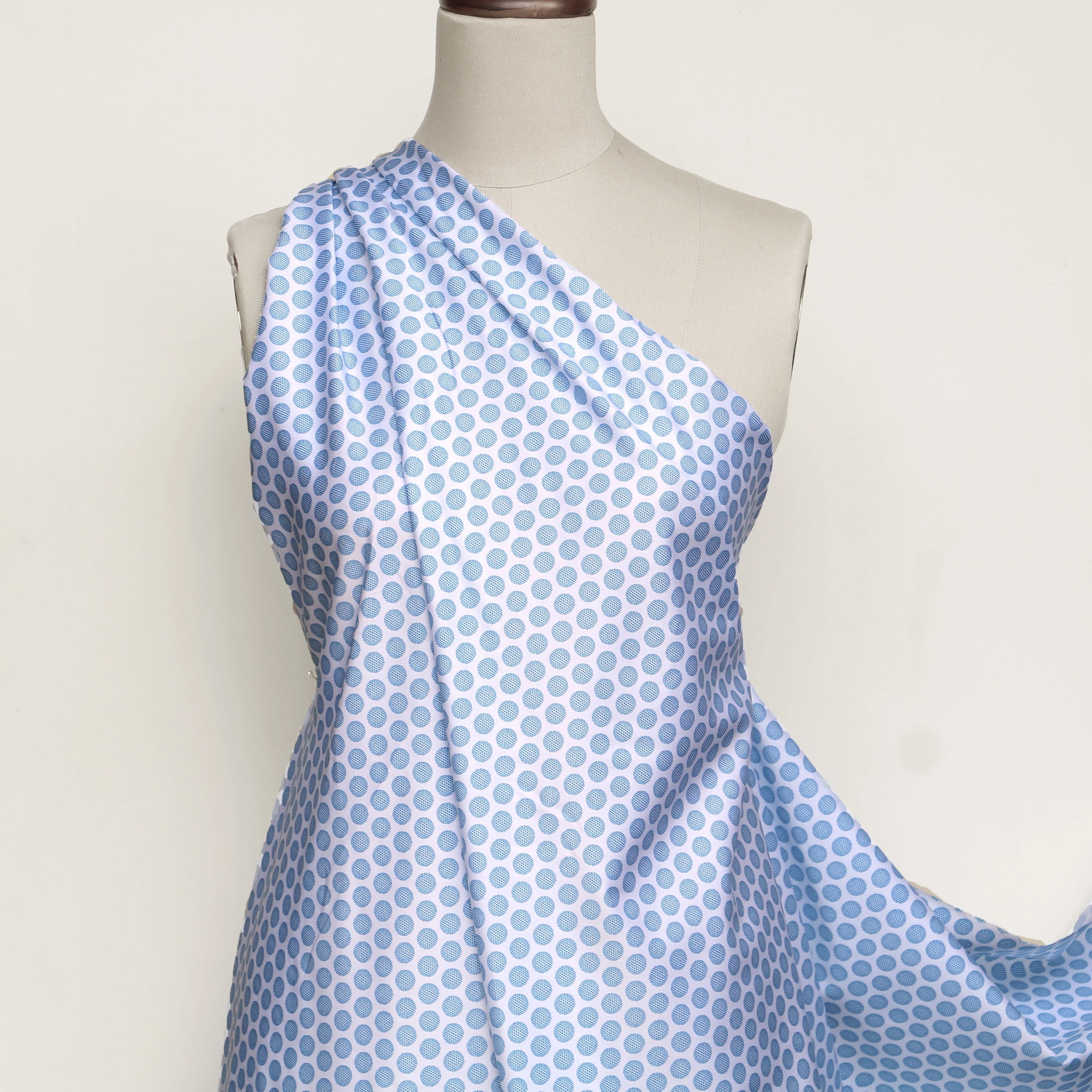 Orb Blue Cotton Shirting - Image 5