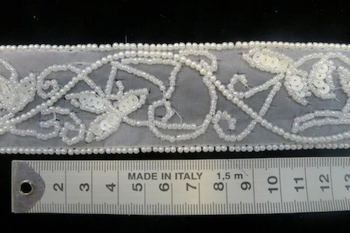 Organza Pearl Ribbon Beaded - Image 2