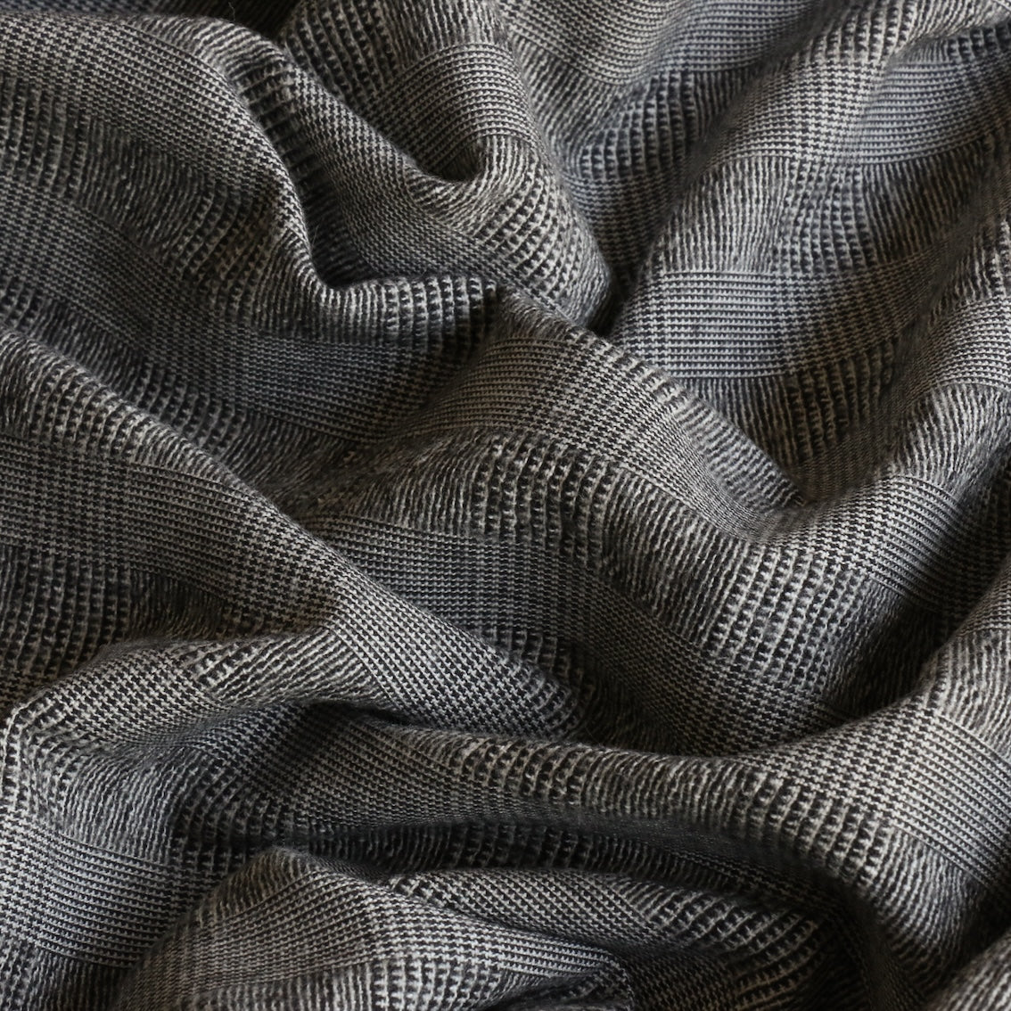 Orie Silver Check Brushed Cotton Flannel - Image 2