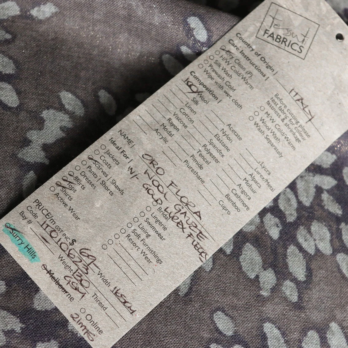 Oro Floral Wool Gauze - Image 4