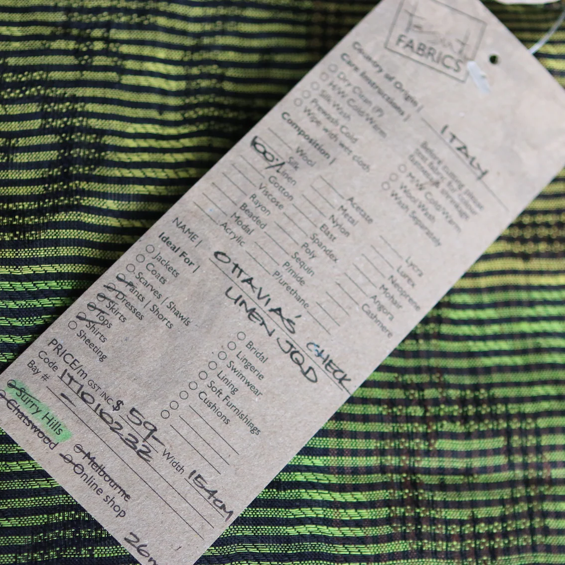 Ottavia's Check Linen Jacquard - Image 4
