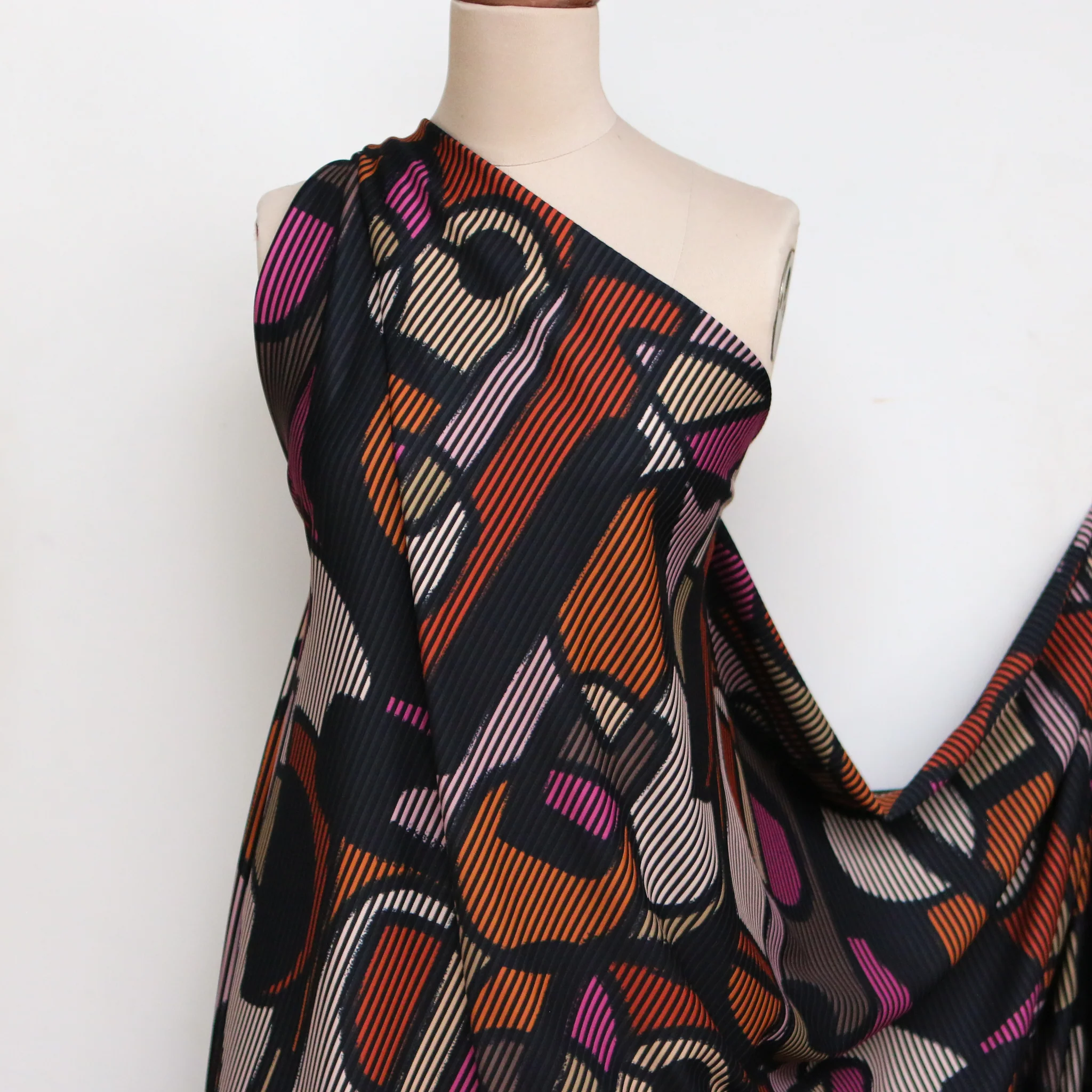 Pablo's Art Orange/Walnut/Pink Textured Knit - Image 6