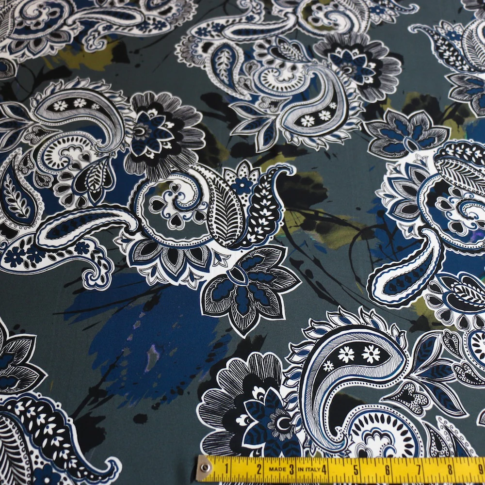 Paisley Night Silk Crepe De Chine - Image 3
