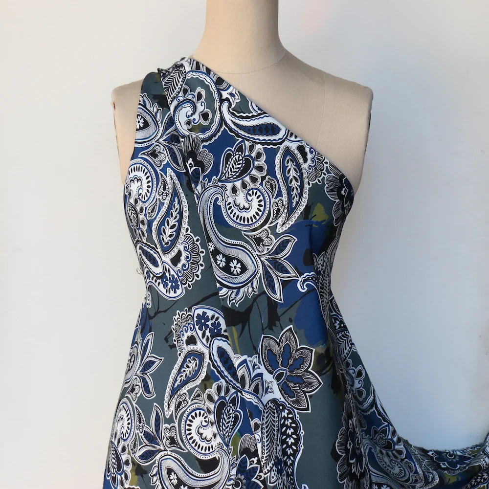 Paisley Night Silk Crepe De Chine - Image 5