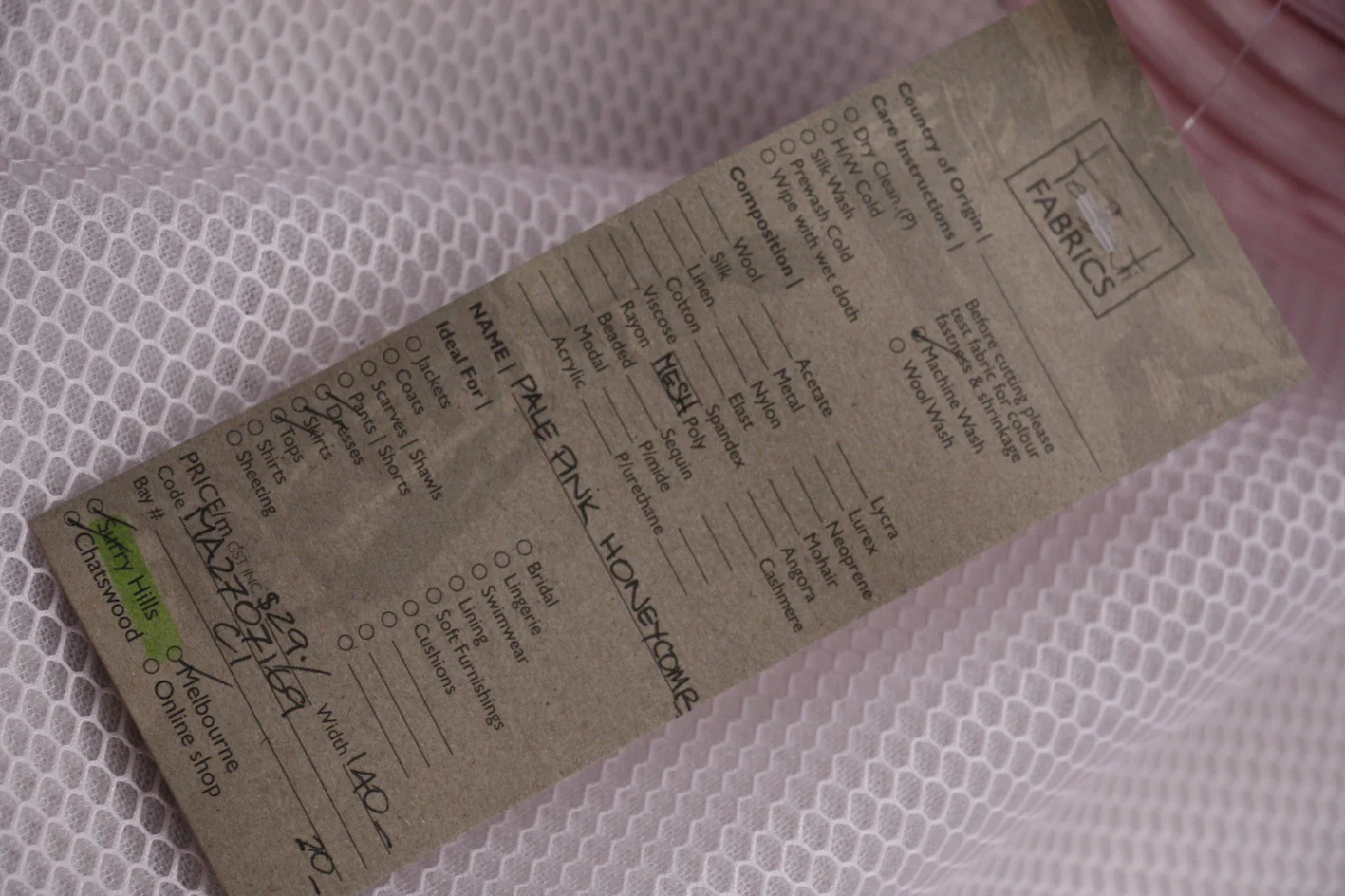 Pale Pink Honeycomb - Image 3