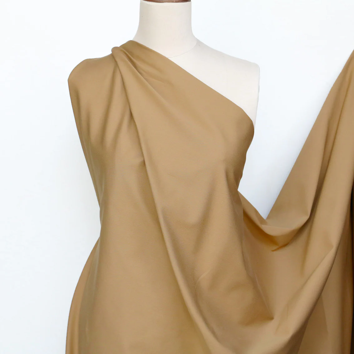 Palermo Tan Stretch Cotton Drill - Image 4