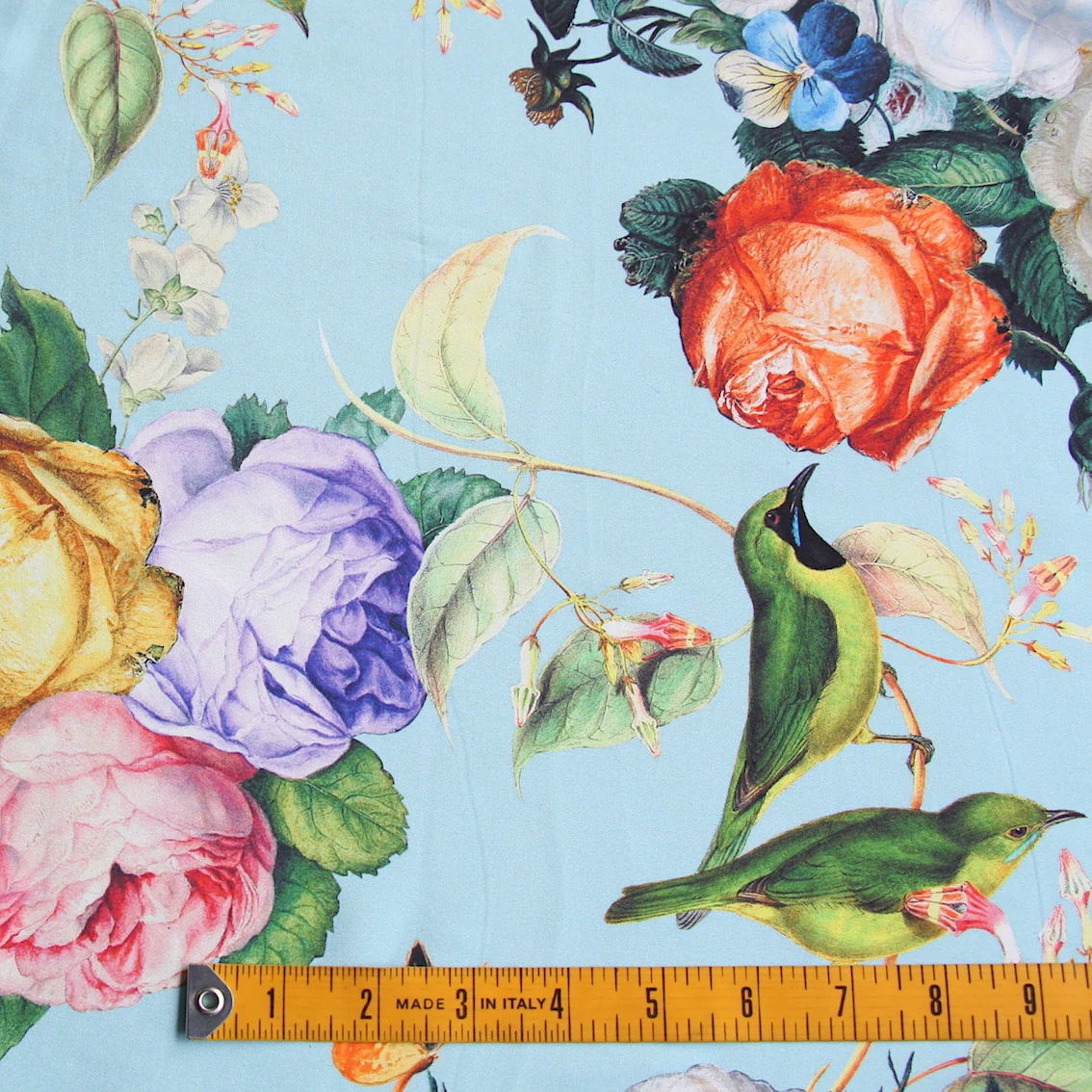 Paradiso Blue Silk Satin - Image 2