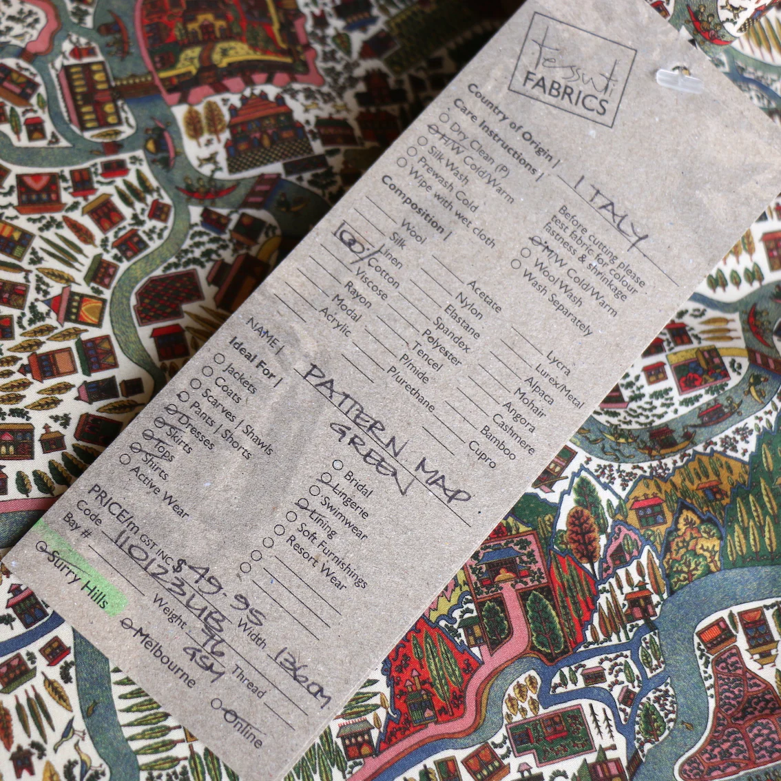 Pattern Map Green Liberty Tana Lawn™ - Image 4
