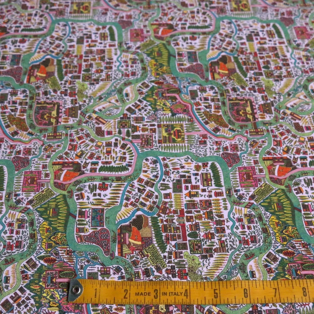 Pattern Map Pink - Liberty Kensington Silk CDC - Image 3