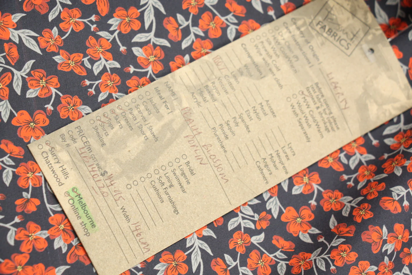 Peach Blossom Poplin - Liberty Fabric - Image 5