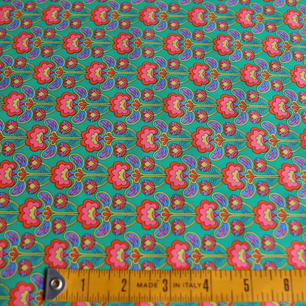 Peacock Posy Green - Liberty Tana Lawn - Image 2