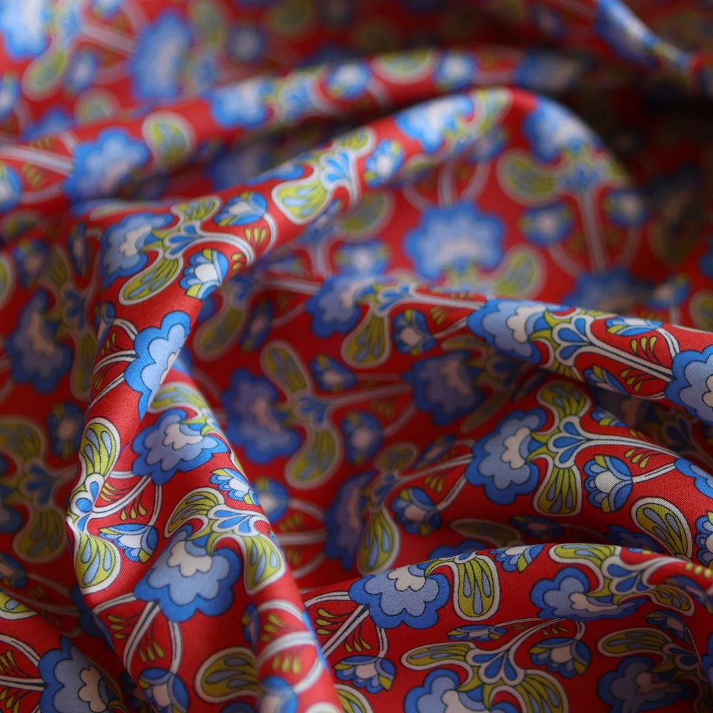 Peacock Posy Red - Liberty Tana Lawn - Image 2