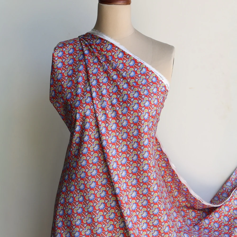 Peacock Posy Red - Liberty Tana Lawn - Image 5