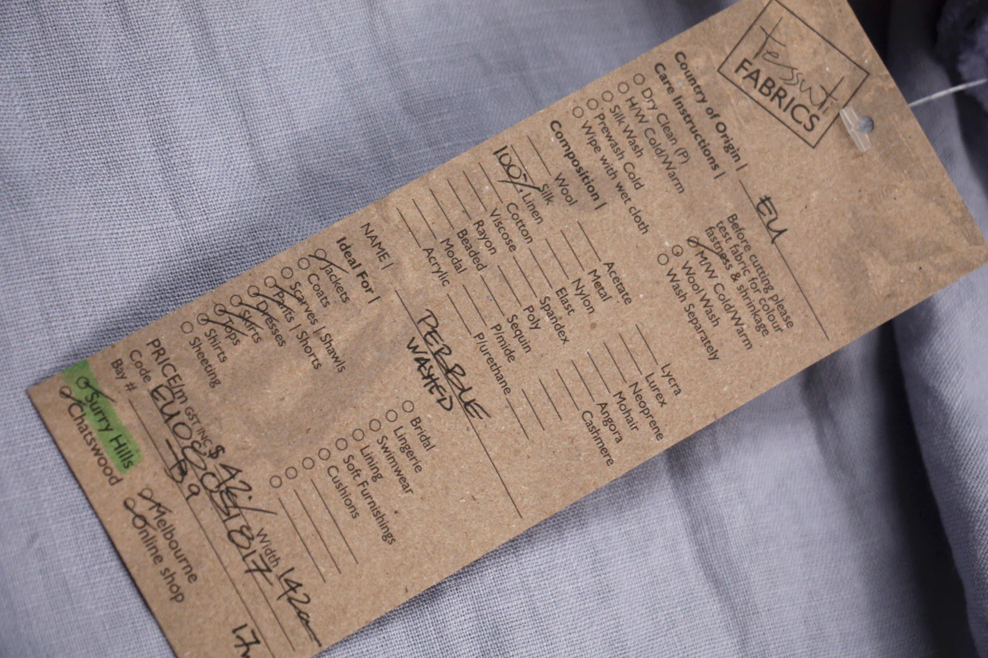 Pebble Grey Linen - Image 2